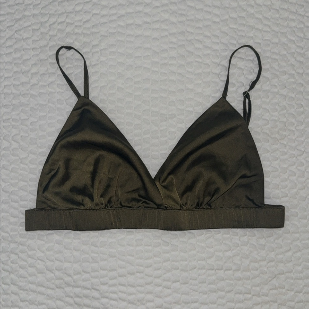 Fashion Nova Olive Triangle Bralette